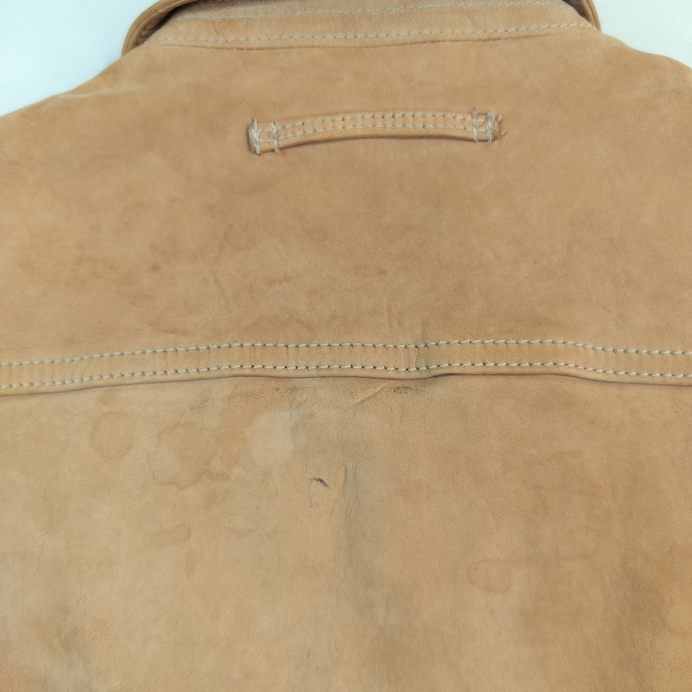 Banana Republic Leather Jacket Womens XS Butterscotch Y2K 2000s Button Up - Picture 10 of 15